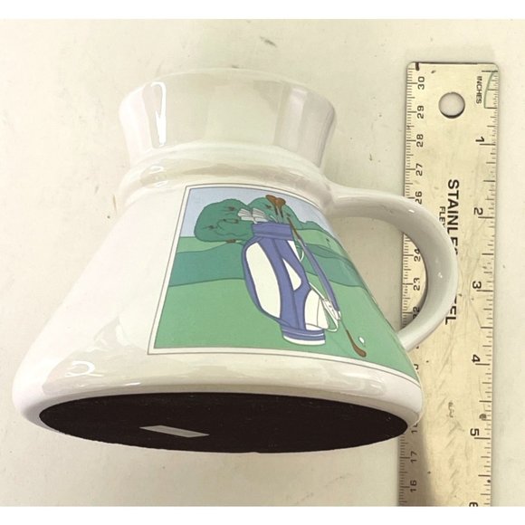 Vintage Golf Mug Curtis Swan Otagiri Wide No Spill Travel Mug 10 oz  Coffee Tea - Picture 7 of 7